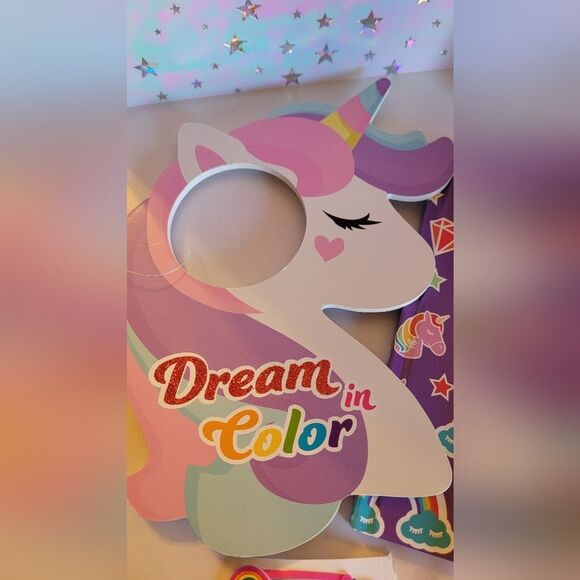 🔥Unicorn 🦄Treat Set door notebook cupcake pens Lolipop necklace NWOT - Picture 4 of 11